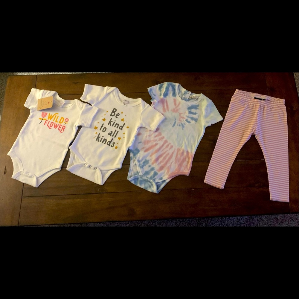 Girls bodysuit Lot! Cotton, soft, high quality, NEW WITH TAG Newborn-12month